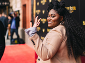 Tony nominee Danielle Brooks waves to the crowd.